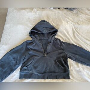 lululemon athletica Scuba Oversized Half Zip Hoodie in Iron Blue